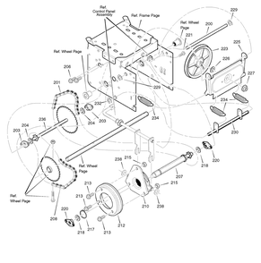 Drive Diagram and Parts List for 1695364-6271201X61 2007 Briggs and Stratton Snow Blower